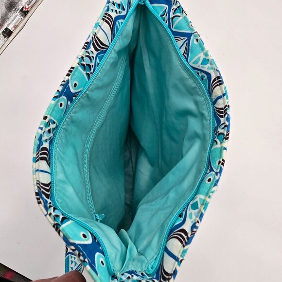 Vera Bradley Go Fish Trio Zip Hipster Bag Blue Convertible Adjustable Strap - Picture 4 of 8